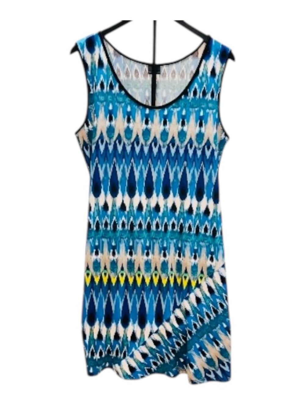 Covington Women's Sleeveless Colorful Peacock Pattern Casual Dress Size XL/EG